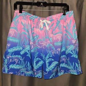 Chubbies XL The Hyrdofoils Pink Blue Compression Lined Swim Trunk